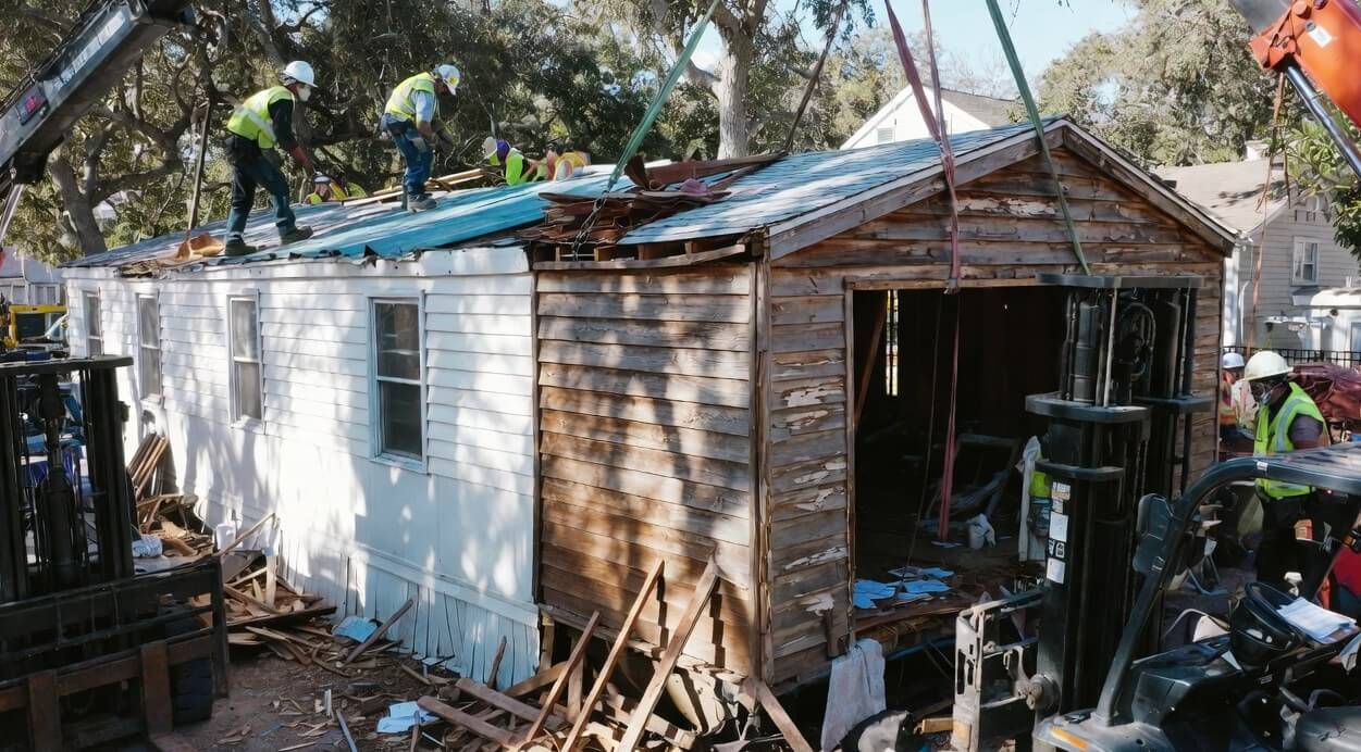 Removing Mobile Home With Wood Addition